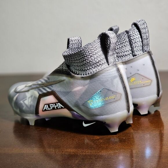 Nike Alpha Menace Elite 3 Football Cleats Flyknit 13 Wolf Grey Black CV0578 001 - Picture 6 of 17